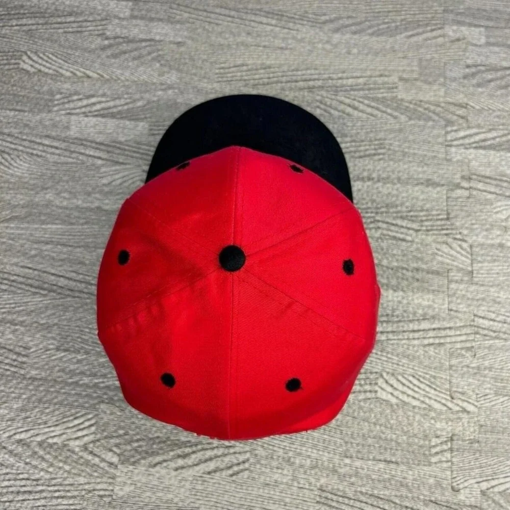 Vintage Buffalo Creek Hat Cap Snap Back Red Embroidered Bison Animal Nature